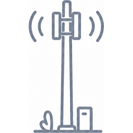 telecoms masts illustration