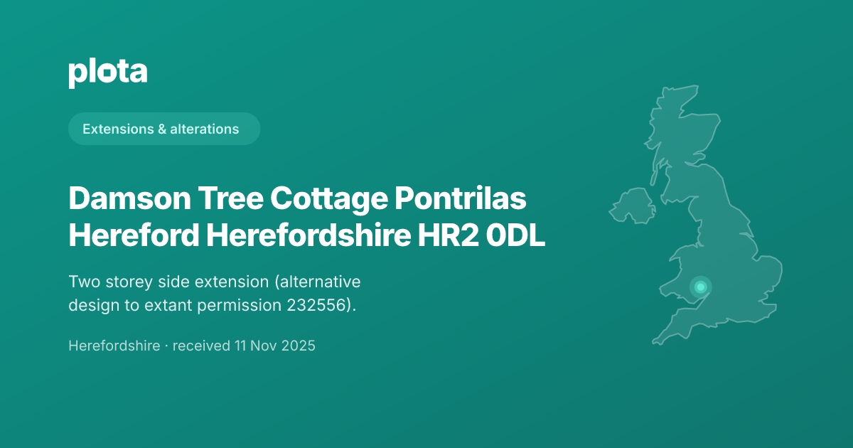 Damson Tree Cottage, Pontrilas, Hereford - Planning Application ...